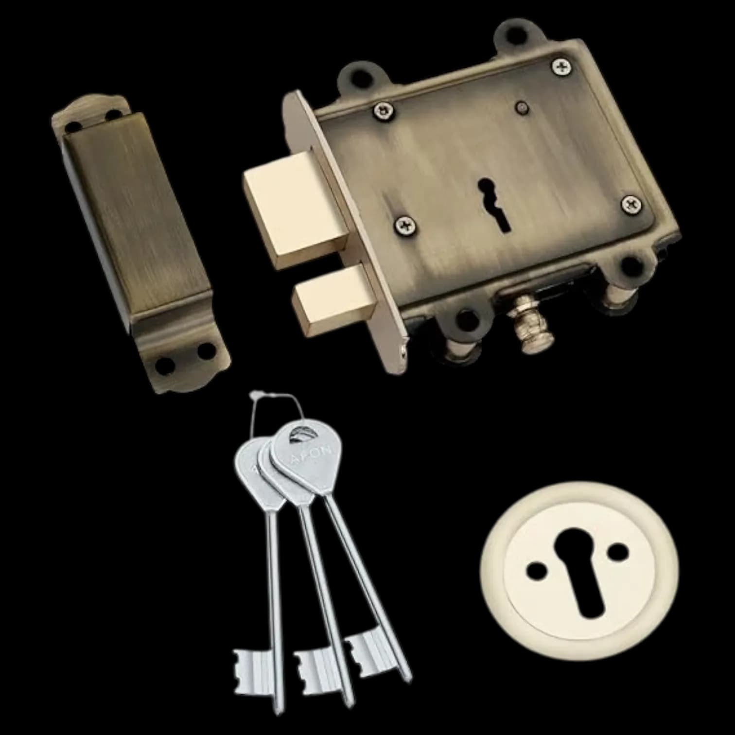 Anjna Door Lock Super 2 in 1 Hudka Antique finish