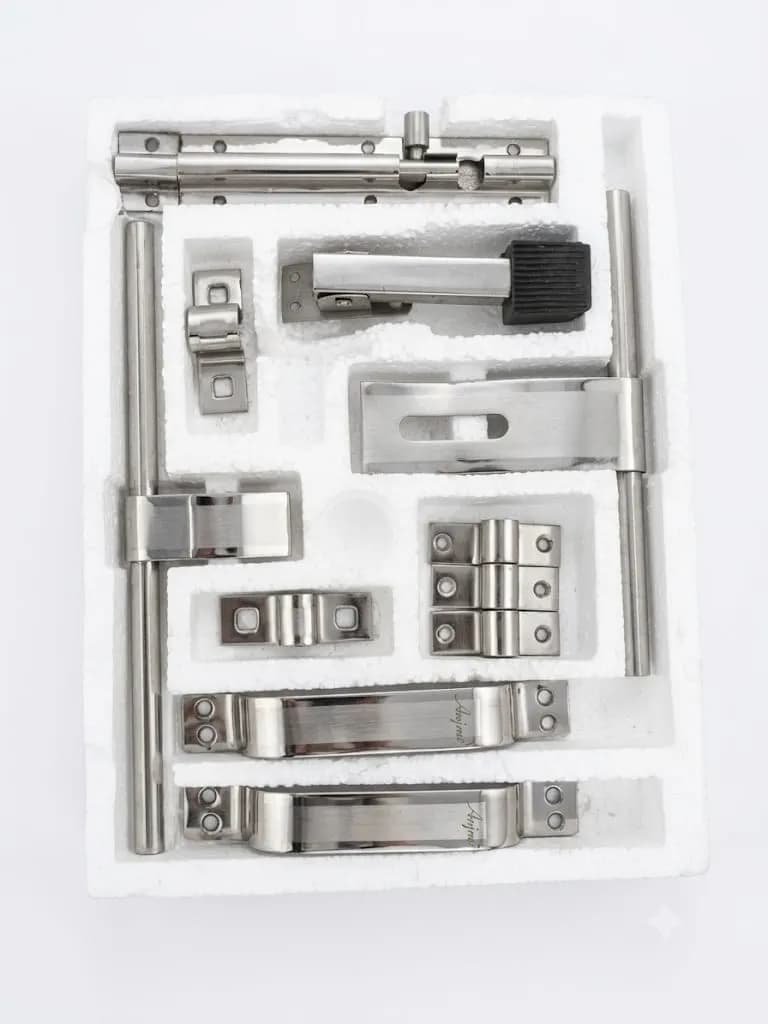 Anjna Steel Door Kit Leher 14x2 10" S.S latch (1 Kit)