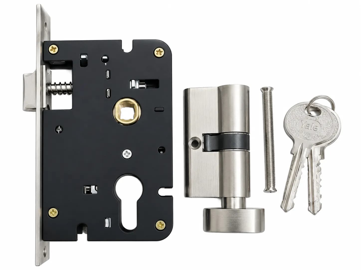 Anjna Iron Mortice Lock Body 70mm With 60MM Cylinder (1 Set)