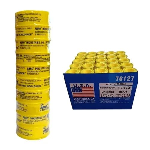 Abro PTEF Thread Stal Tape 12mm x 4Mtr (250 Pcs) — image 1