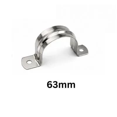 Keshav Grip Type Steel clamp 202-Grade SS 63mm (25 Pcs)