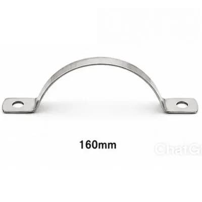 Keshav Steel clamp 202-Grade SS 160mm (25 Pcs)