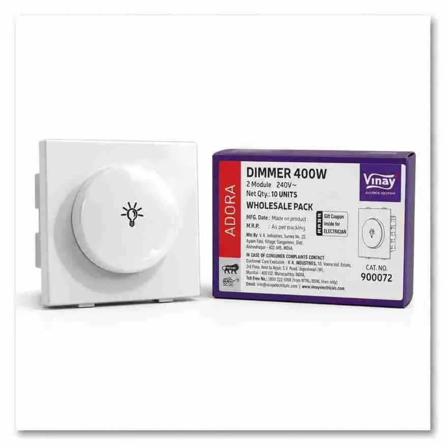 Vinay Adora Dimmer 400W 2M White (10Pcs)