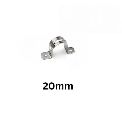 Keshav Grip Type Steel clamp 202-Grade SS 20mm (100 Pcs)