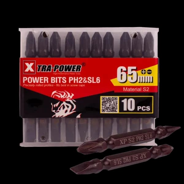 XP Screw Drv. Bits 65mm + - (10 Pkt/Box - 100 Pcs)