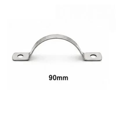 Keshav Steel clamp 202-Grade SS 90mm (50 Pcs)