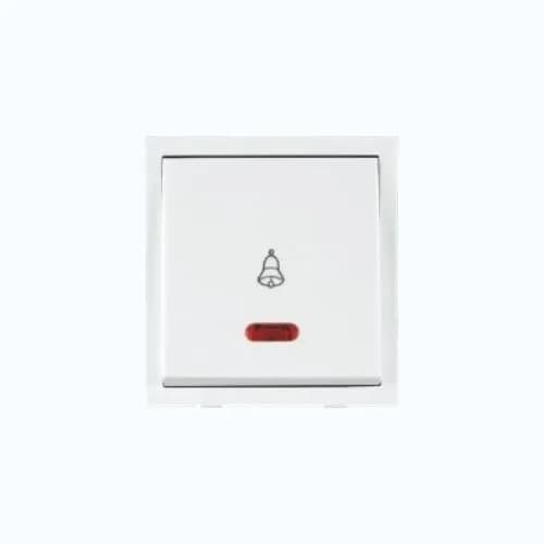 Vinay Adora FL 6Amp Bell Push Switch 2M White (10Pcs)