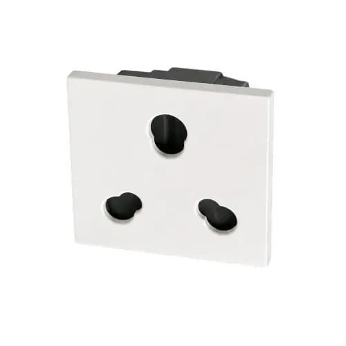 Vinay Adora 6&16Amp Socket with Shutter White (10Pcs)