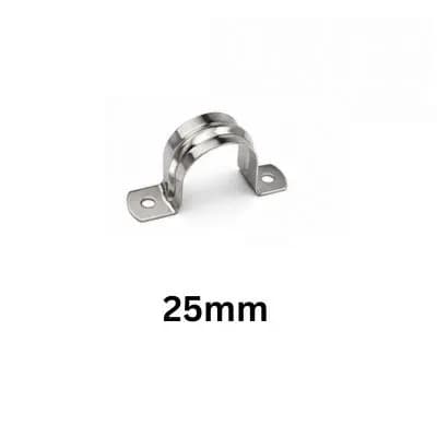 Keshav Grip Type Steel clamp 202-Grade SS 25mm (100 Pcs)