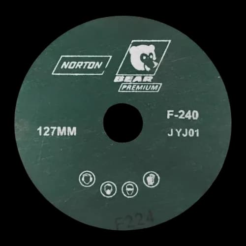 Norton Bear Premium Fiber disc (Without Cut) 5" #36 No. (100 Pcs)