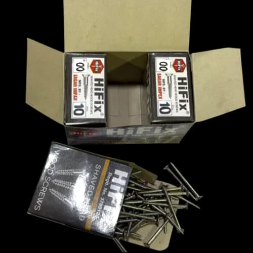Hi Fix Standard MS Wood Screw 10 x 75mm (300 Pcs)