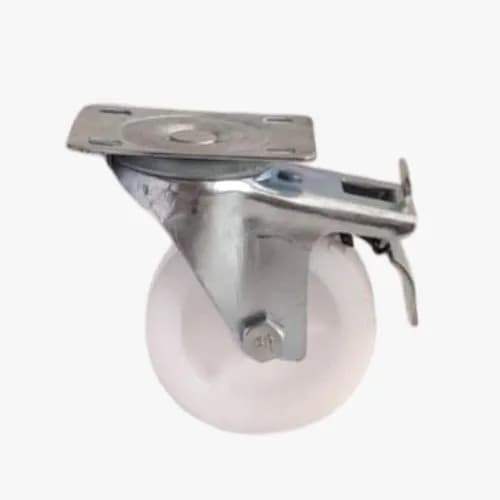 U44 Medium Duty 3" Caster Wheel with Brake 4 Pcs (1 Pkt)