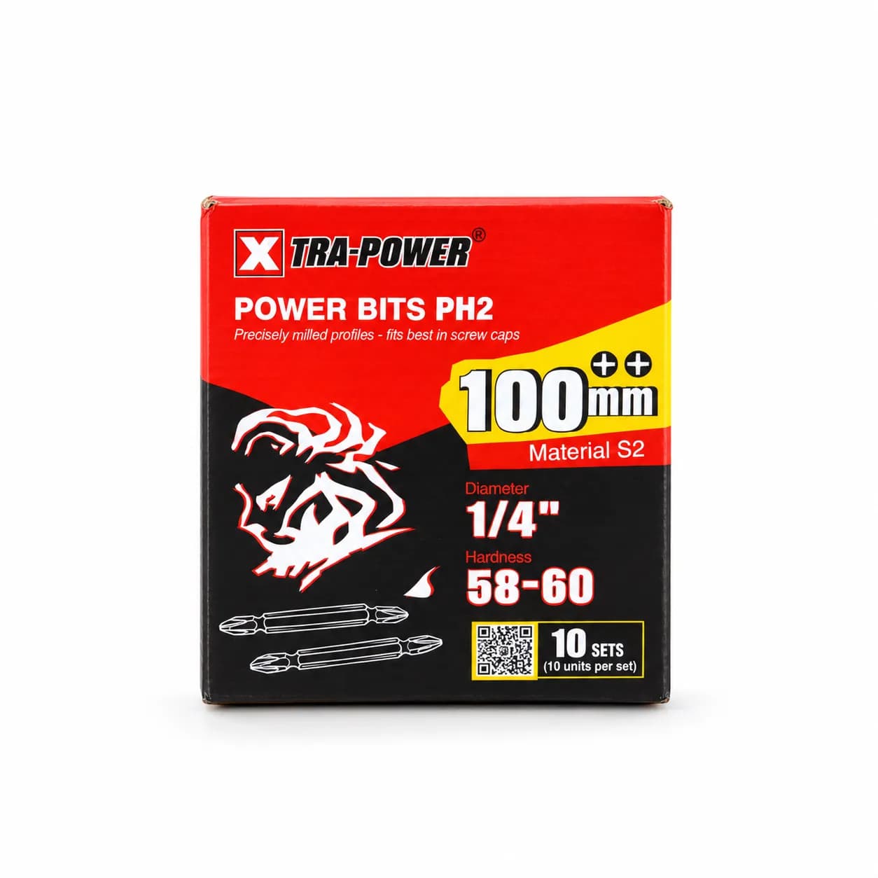 XP S.D. Power Bit 100mm PH2++ (10 Pcs Pkt) — image 1