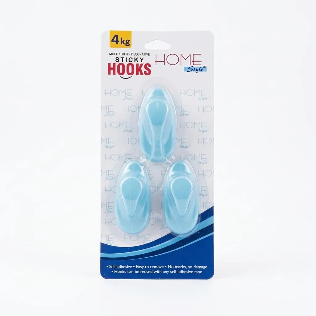 Home Style WC 4kg Sticky Hook 3 Pcs (12 Set)