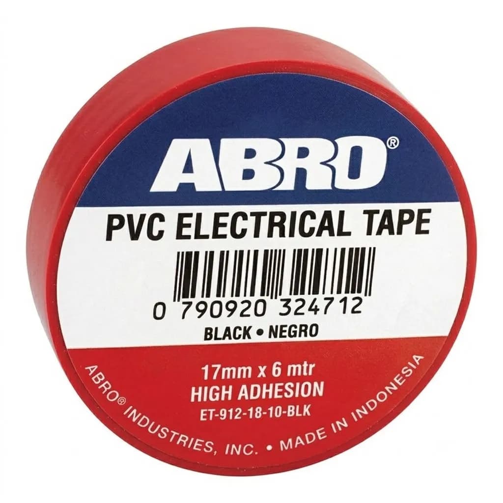 Abro Electric PVC Tape RED - 17mm x 6mtr (30Pcs)