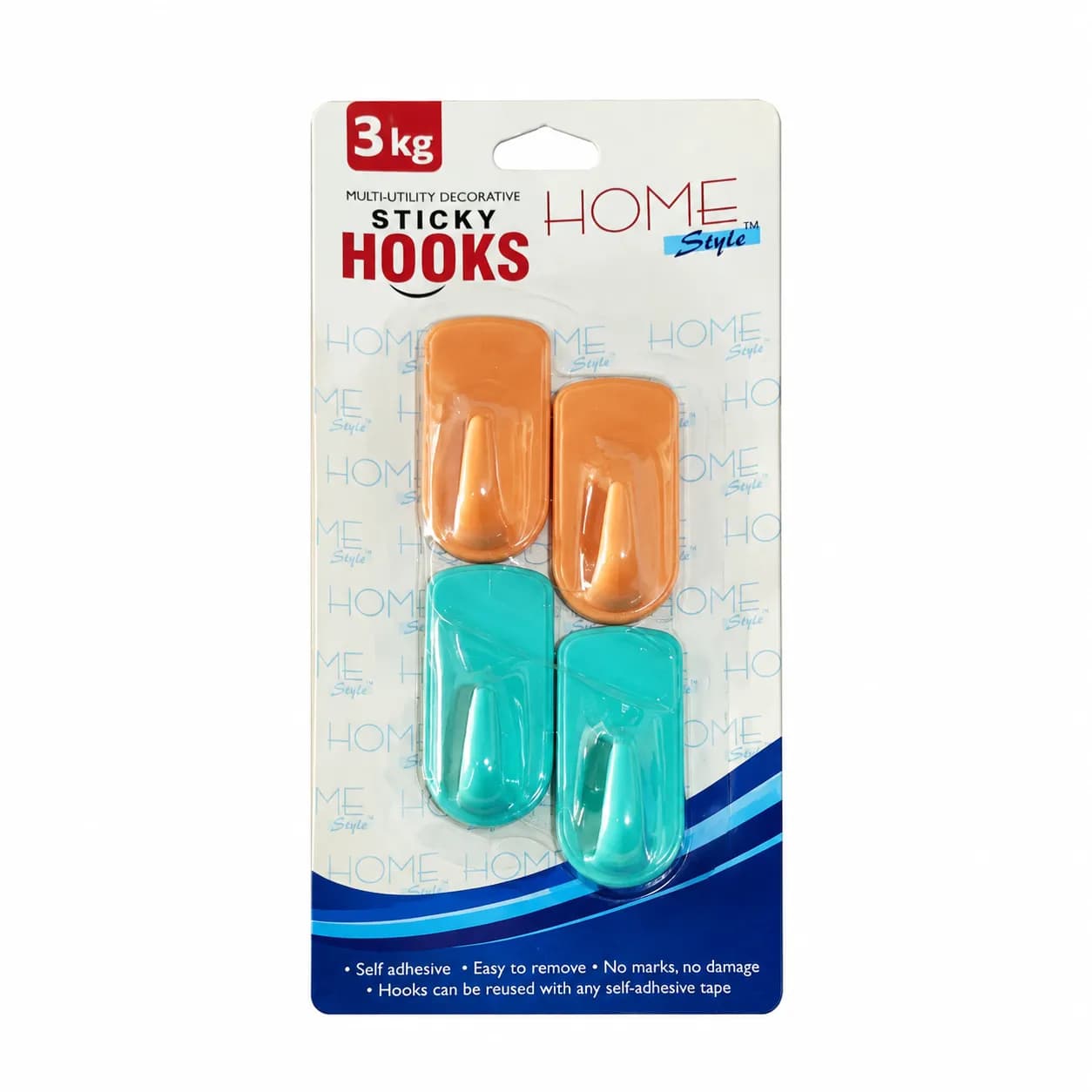 Home Style WC 3kg Sticky Hook 4 Pcs (12 Set)