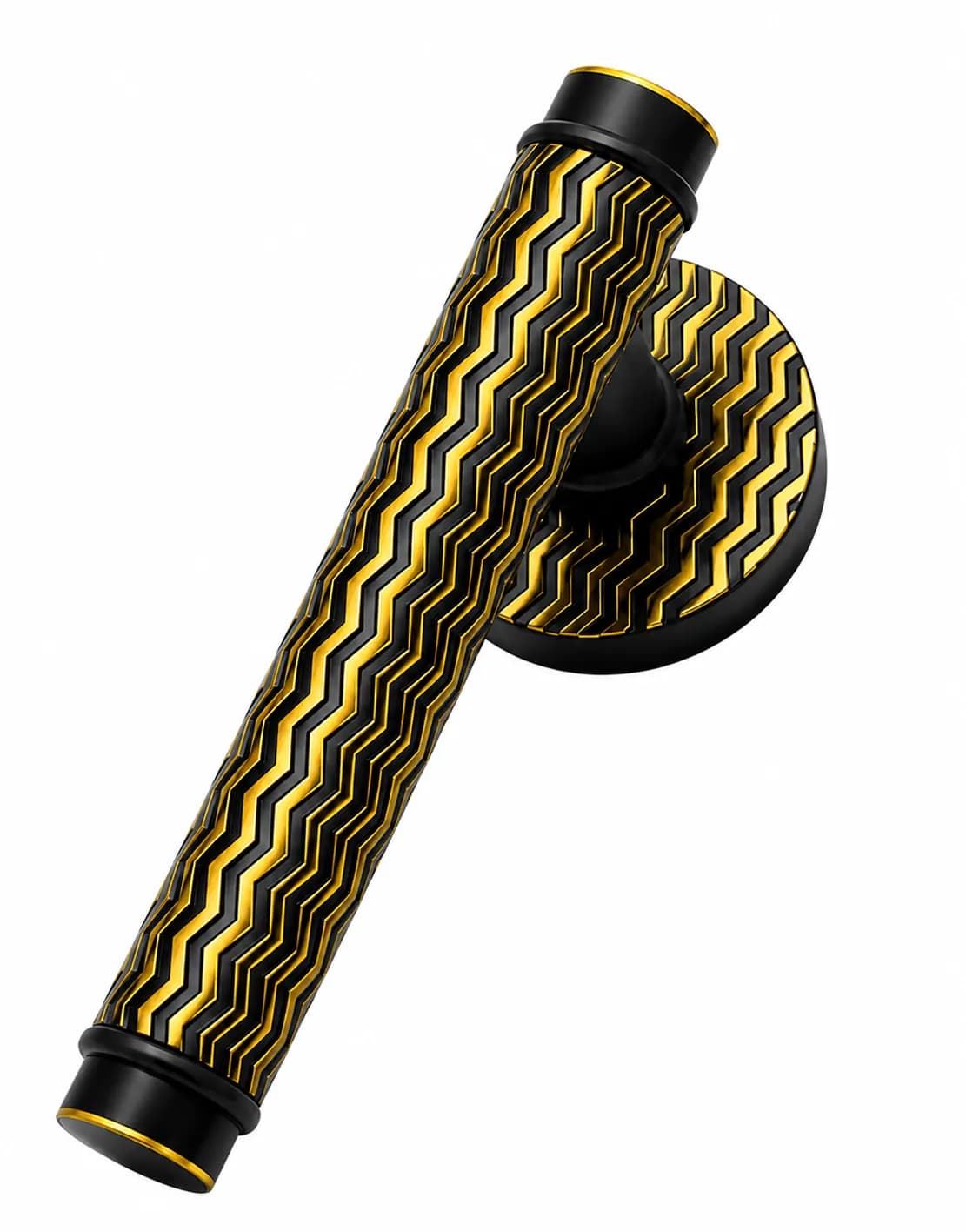LB-108 Brass Mortise Handle Z-Black/Gold — image 1