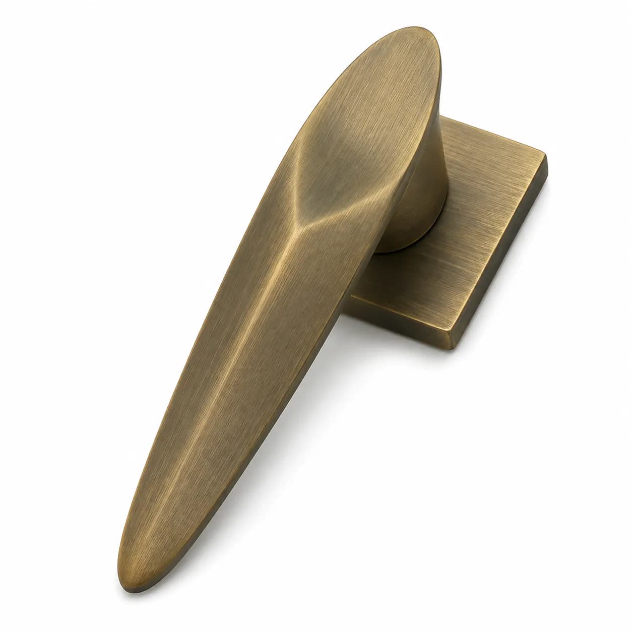 LB-102 Brass Mortise Handle Antique — image 1