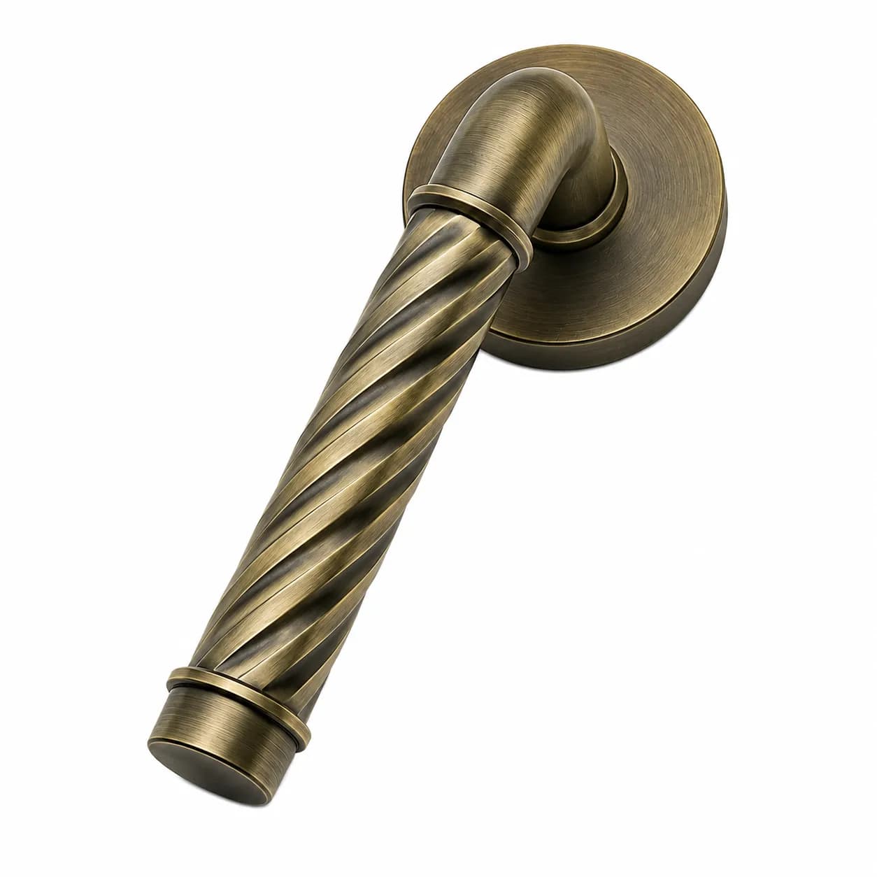 LB-111 Brass Mortise Handle Antique — image 1