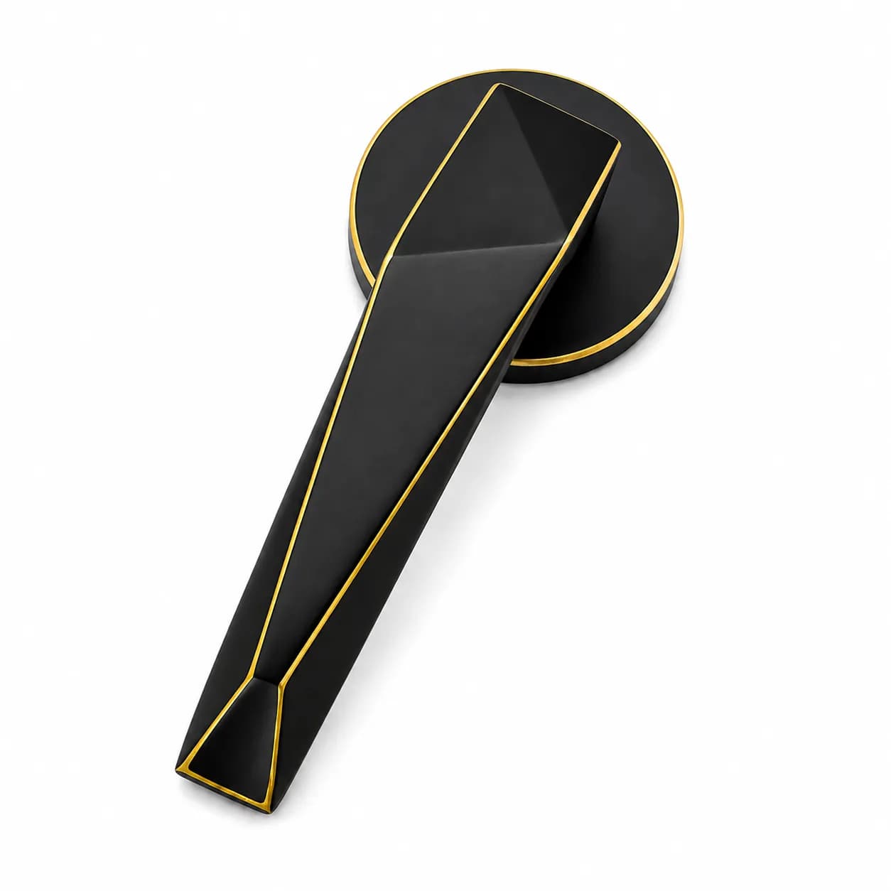 LB-104 Brass Mortise Handle Z-Black/Gold — image 1