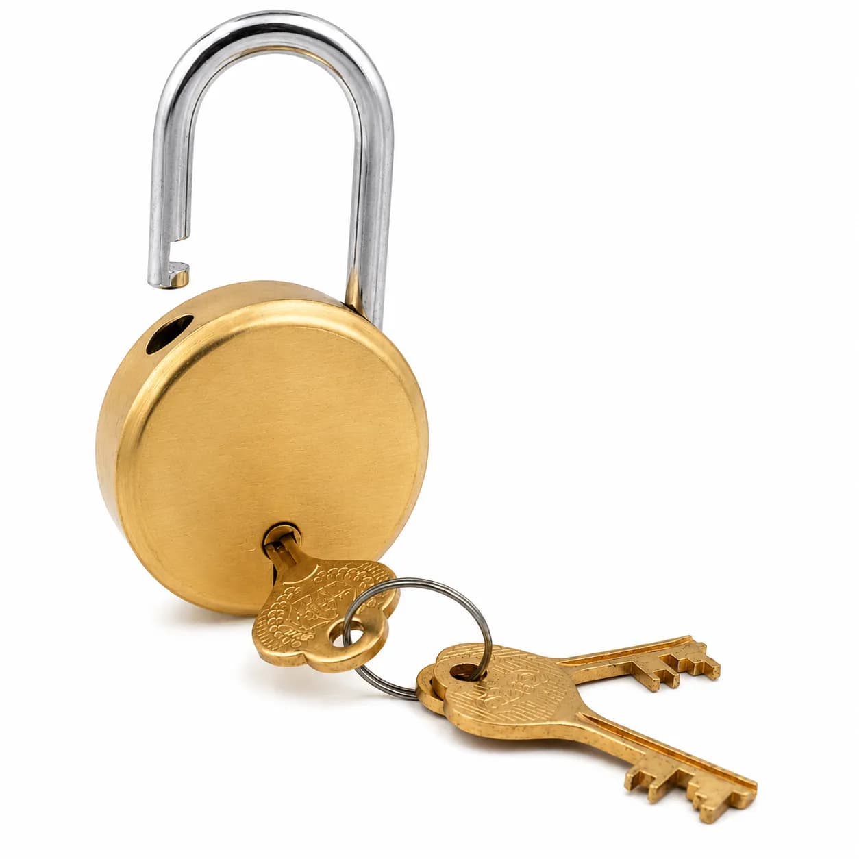 0053 MP3 Brass Finish Padlock 65mm (2 Pcs) — image 1