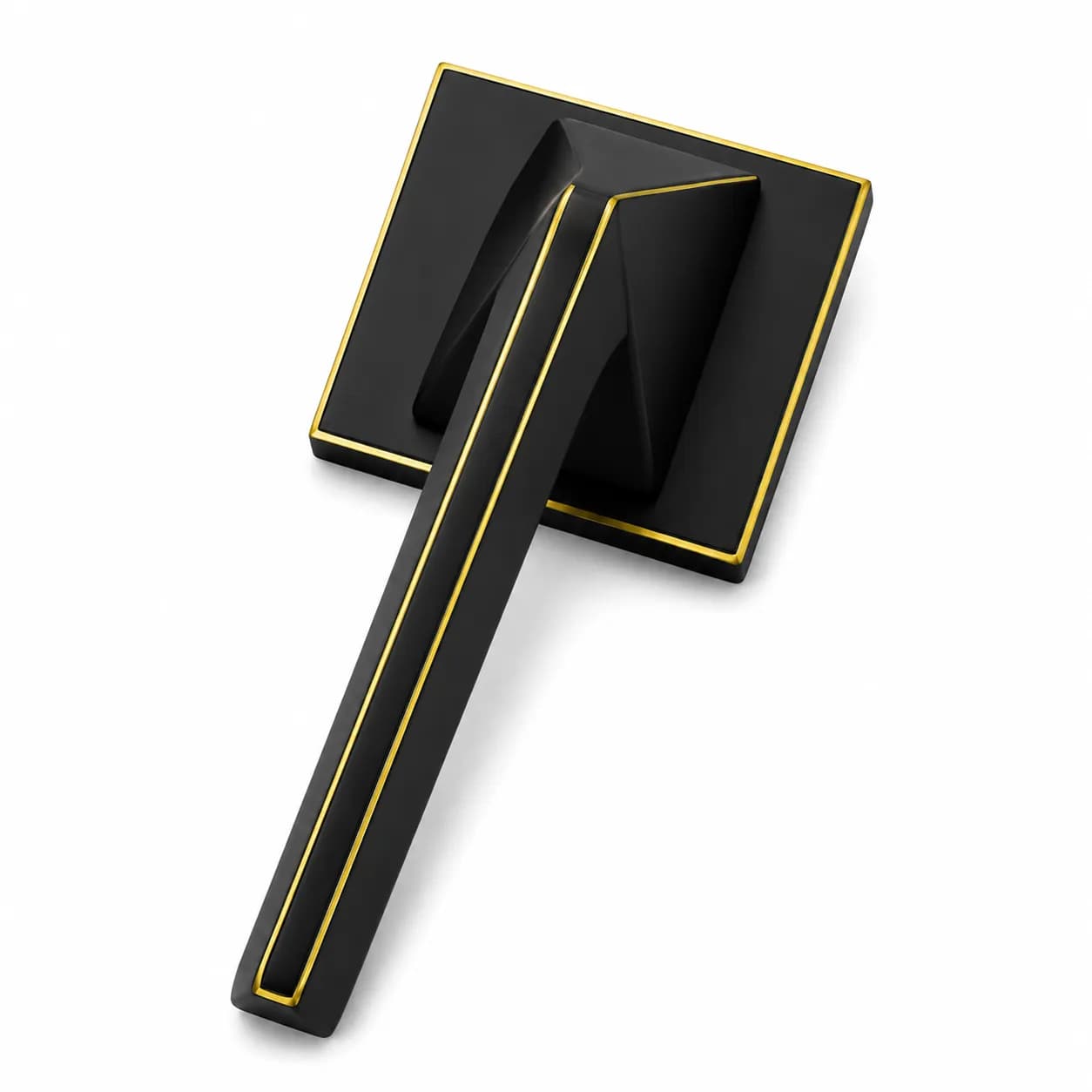 LB-103 Brass Mortise Handle Z-Black/Gold — image 1