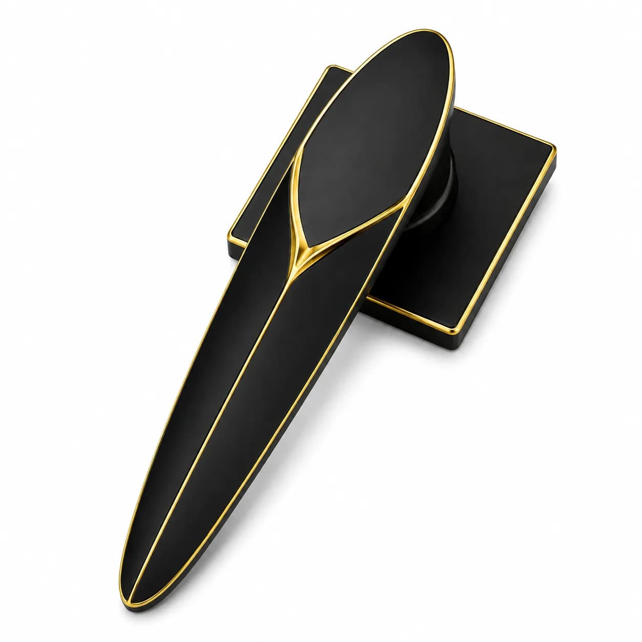 LB-102 Brass Mortise Handle Z-Black/Gold — image 1