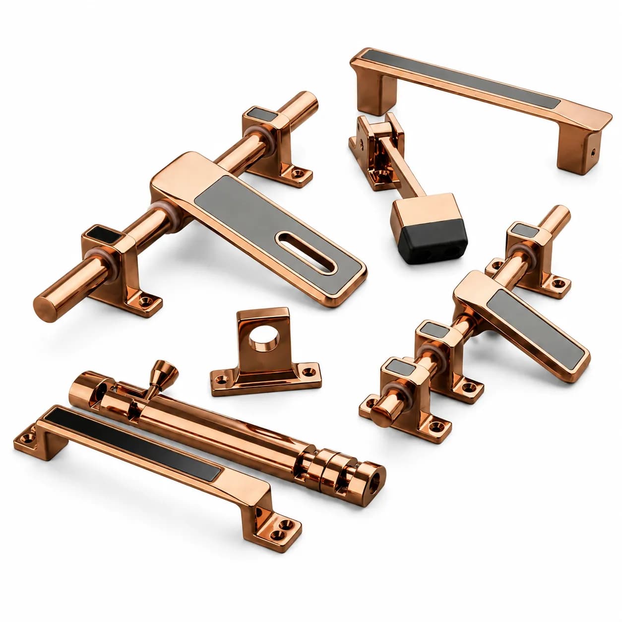 KeCee 1040 Zinc Door Kit Set 12'' RB PVD (1 set)