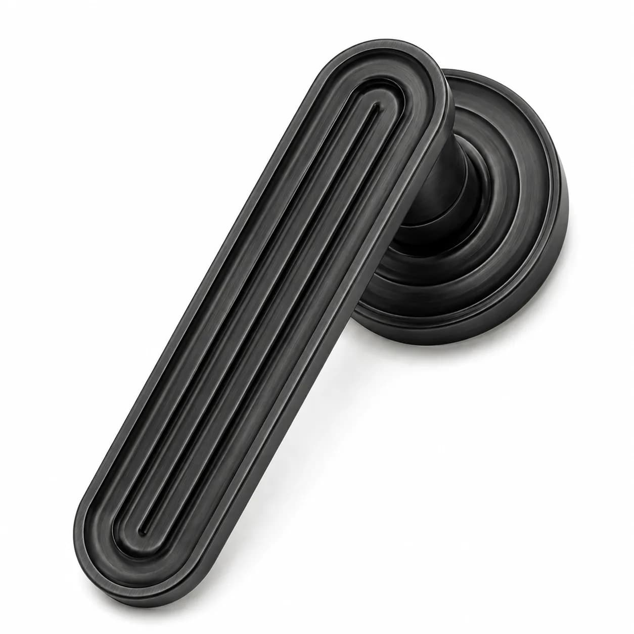 LB-107 Brass Mortise Handle Graphite Black — image 1