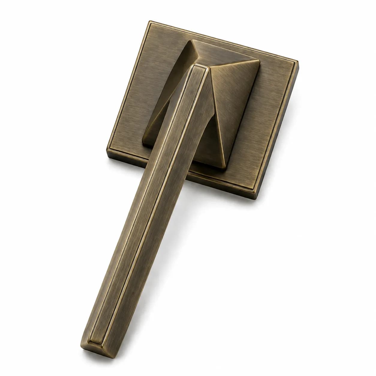 LB-103 Brass Mortise Handle Antique — image 1