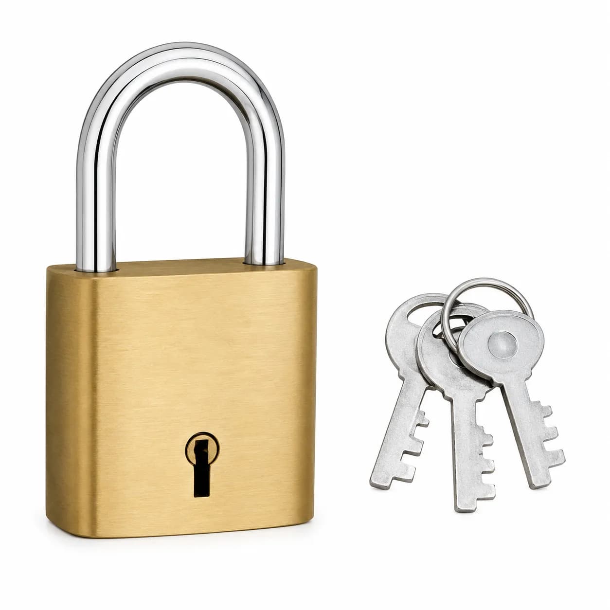 0034 Brass Square Padlock 50mm(2 Pcs) — image 1