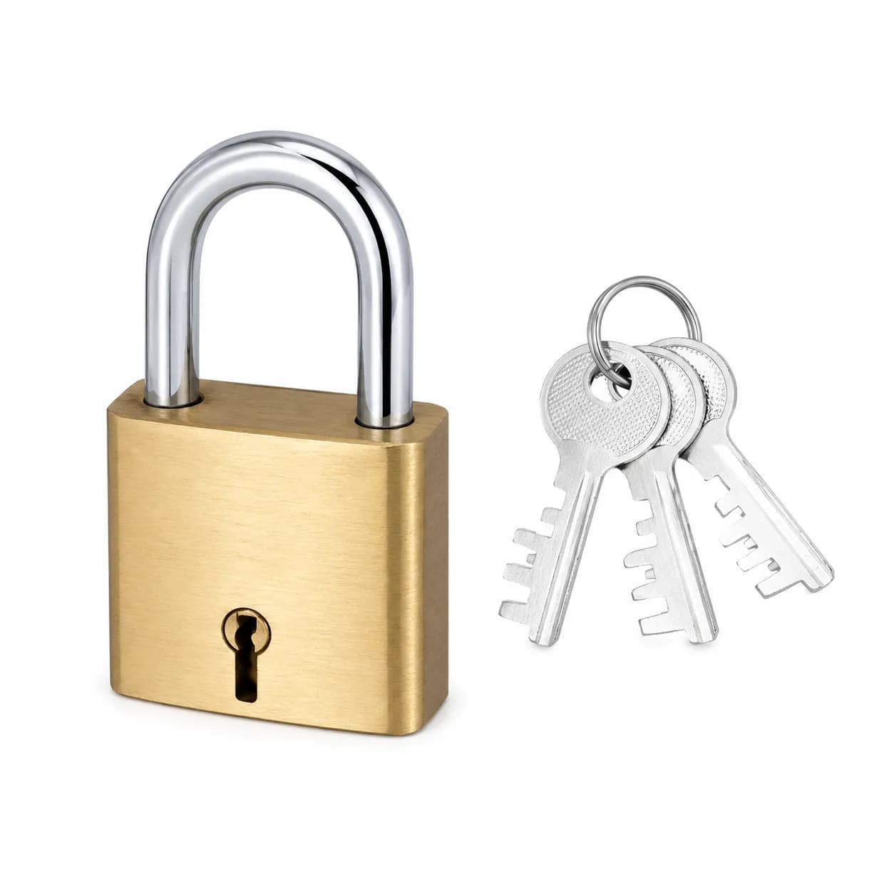 0036 Brass Square Padlock 65mm(2 Pcs) — image 1