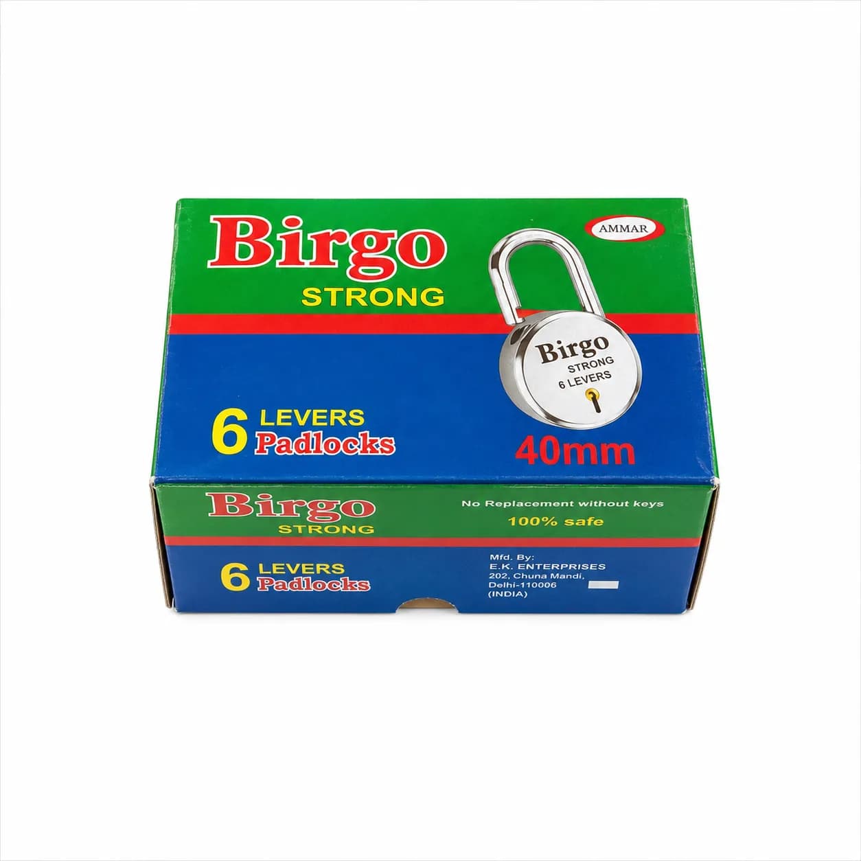 Padlock Birgo Strong 40mm(12 Pcs)