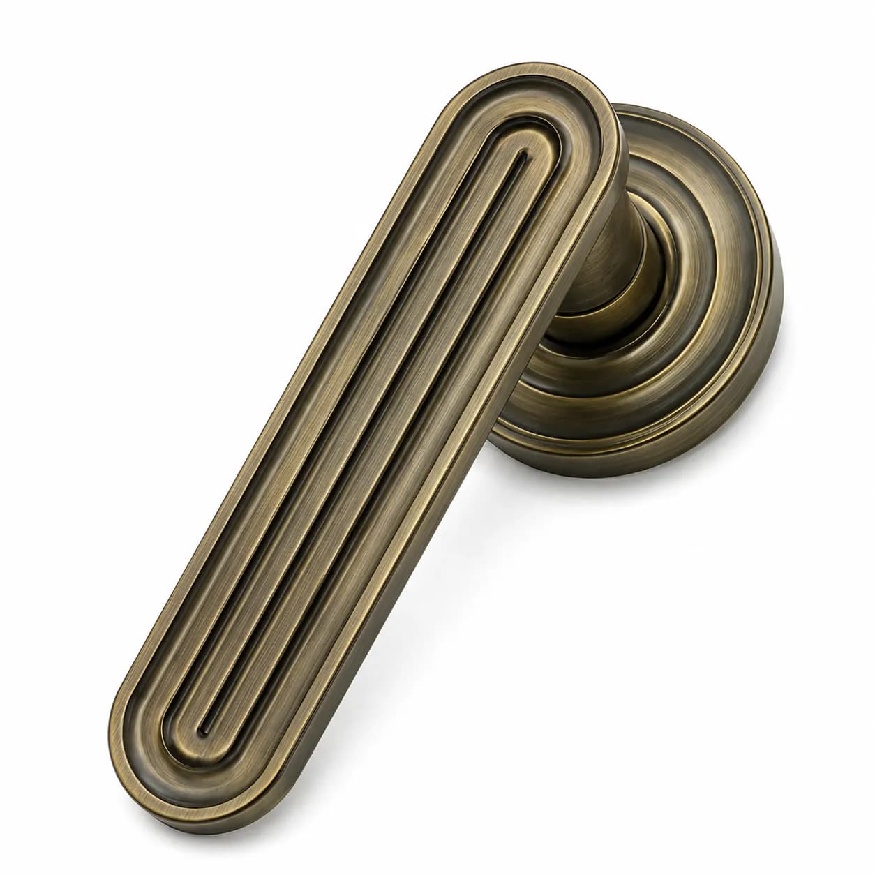 LB-107 Brass Mortise Handle Antique — image 1