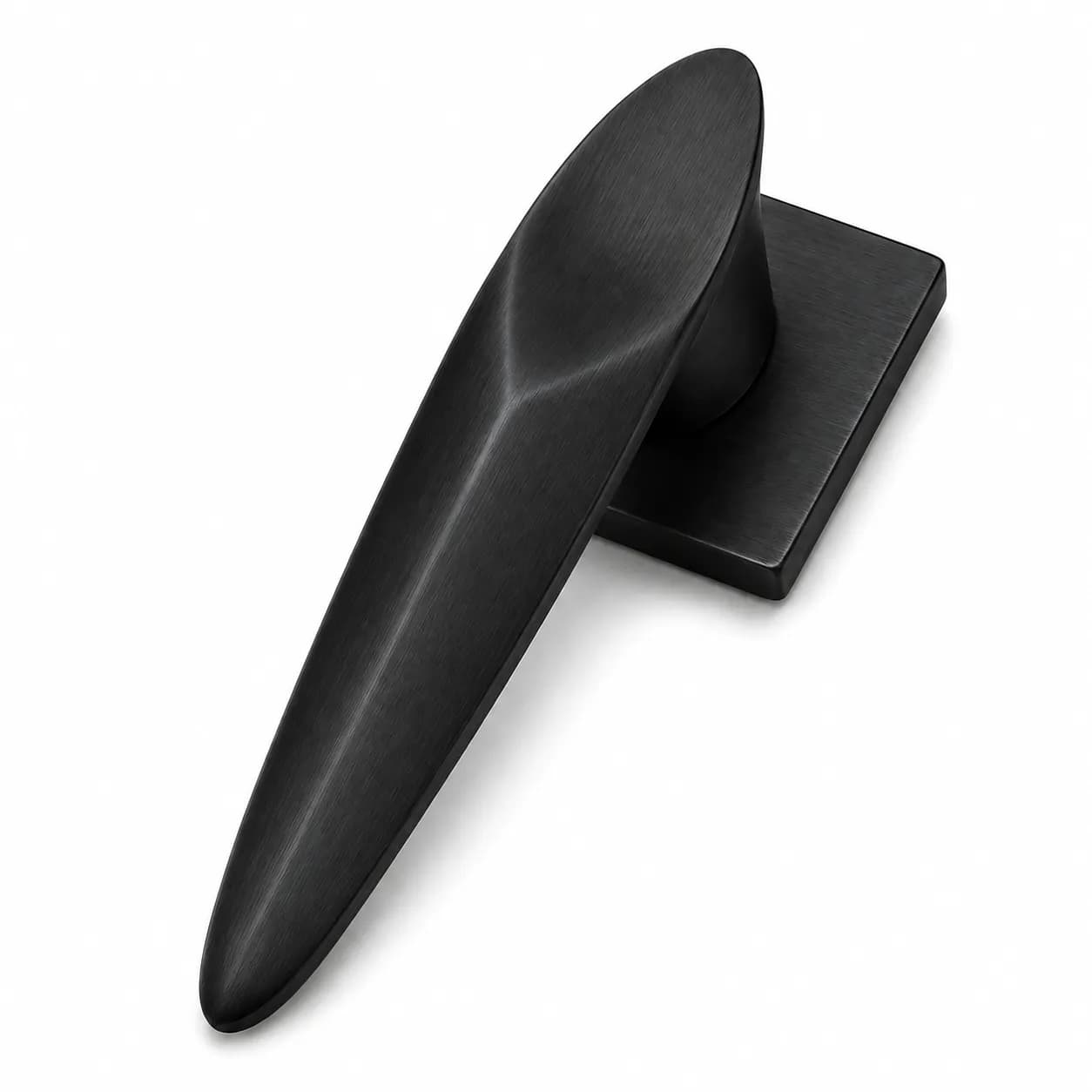 LB-102 Brass Mortise Handle Graphite Black — image 1