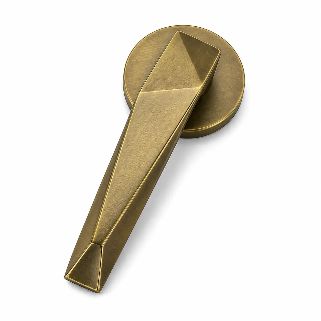 LB-104 Brass Mortise Handle Antique — image 1