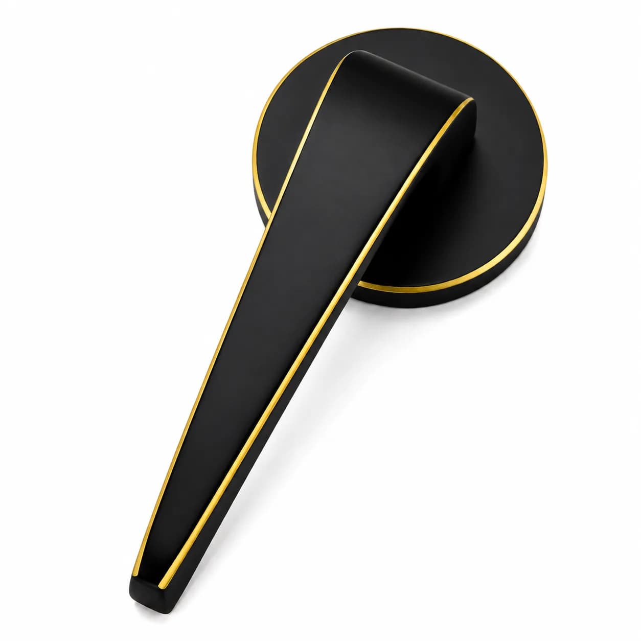 LB-115 Brass Mortise Handle Z-Black/Gold — image 1