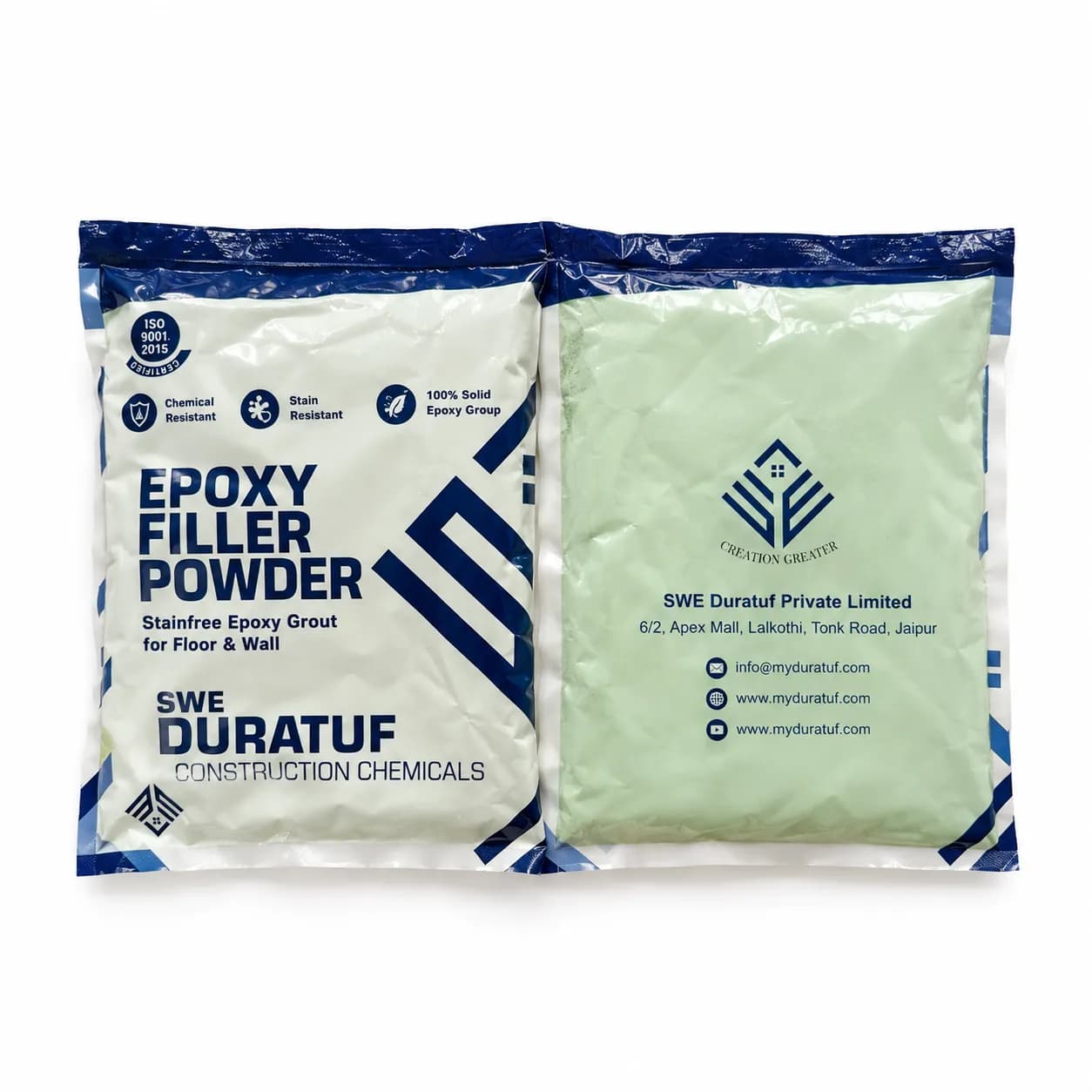 SWE Duratuff Epoxy Grout 5kg Celdon Green (1 bkt) — image 1