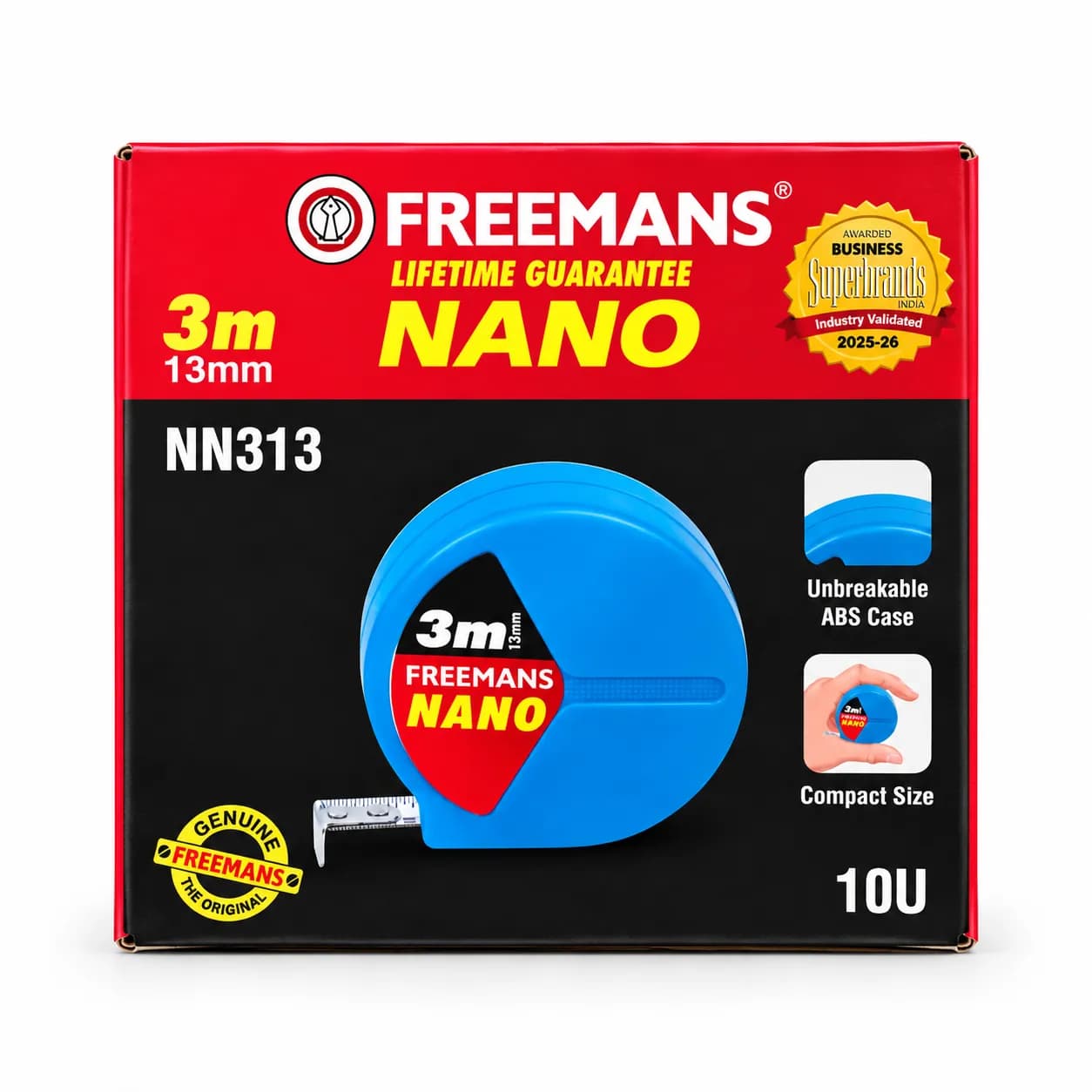 Freemans NN313 Nano Inch Tape 3m (10 Pcs)