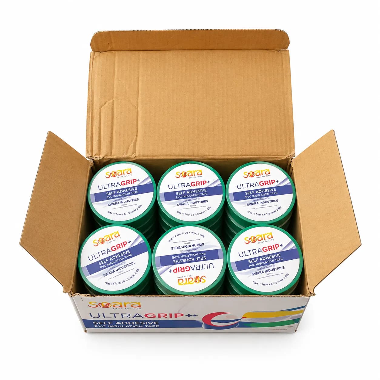 Swara Pvc Tape 6.5Mtr Green (30 Pcs)