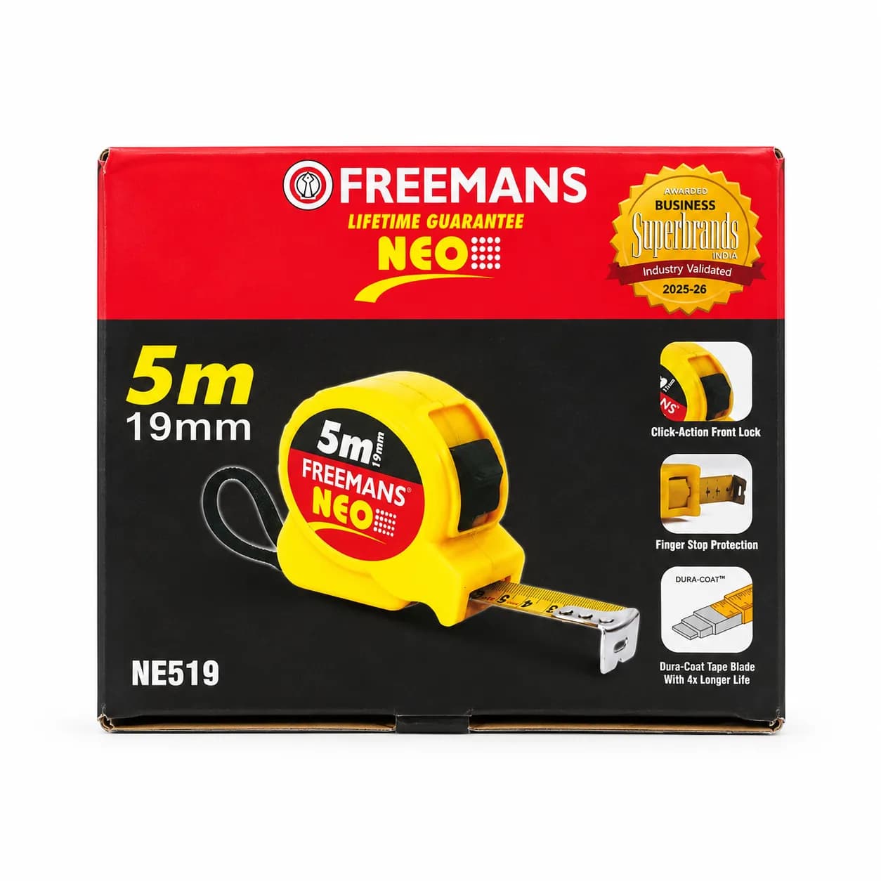 Freemans NE519 Neo Inch Tape 5m (10 Pcs)