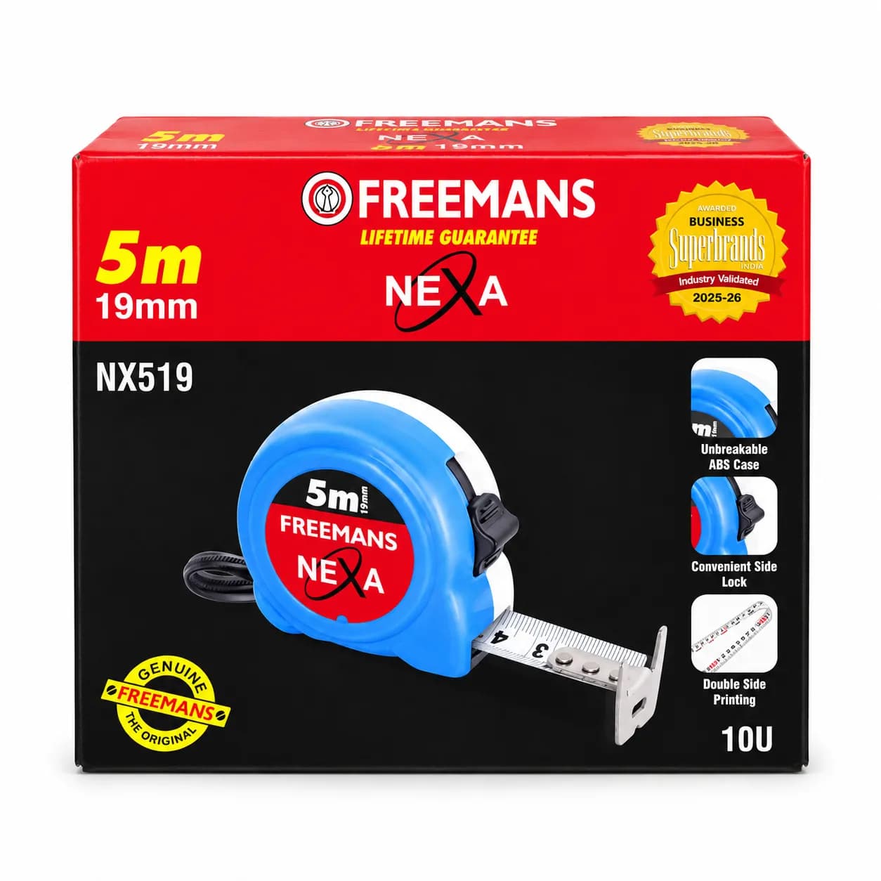 Freemans NX519 Nexa Inch Tape 5m (10 Pcs)