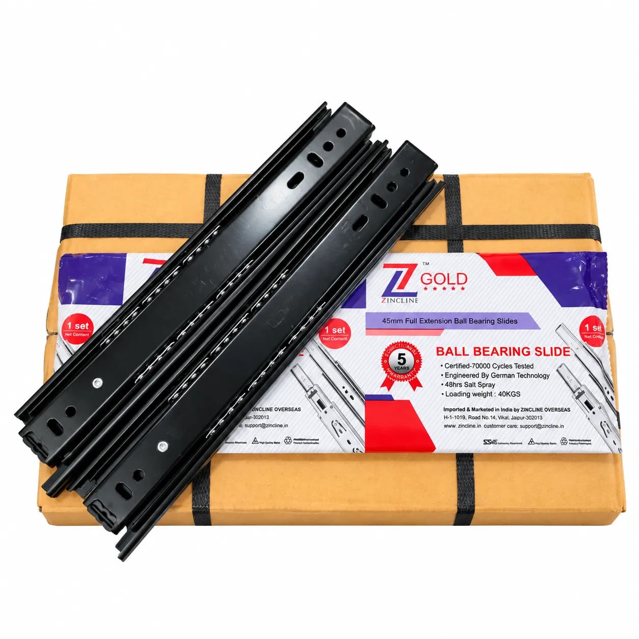ZL DS Gold 12" Black Telescopic Channel (15 Set)
