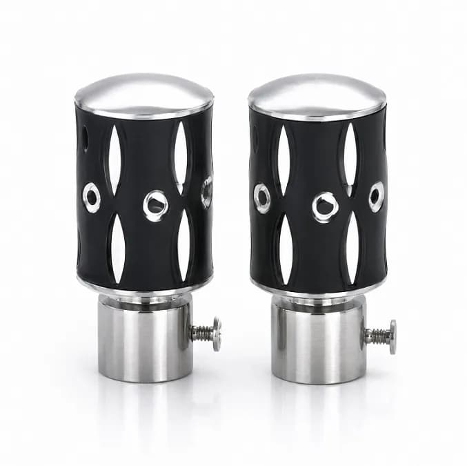 326 Rajkot Aluminium Curtain Bracket Black (6 Set)