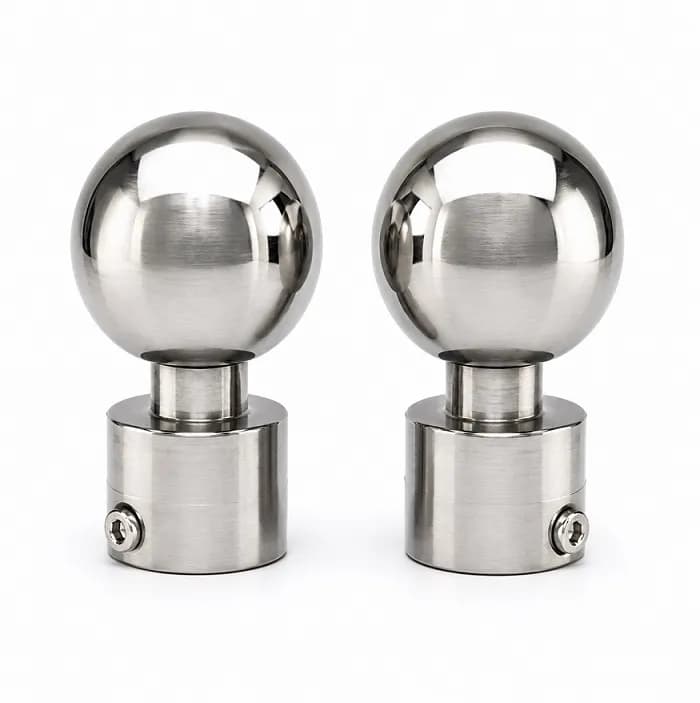 YM-38 SS Ball Rajkot Curtain Bracket (6 Set)