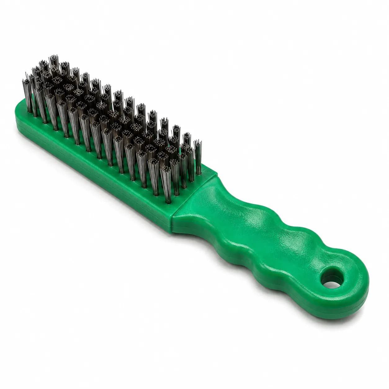 WS Wire Brush Green PVC Handle (12 Pcs) — image 1