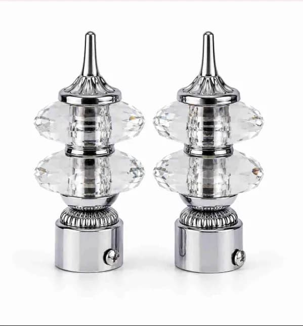 Double Chakri Crystal Curtain Bracket Cp 310gm (3 Set)
