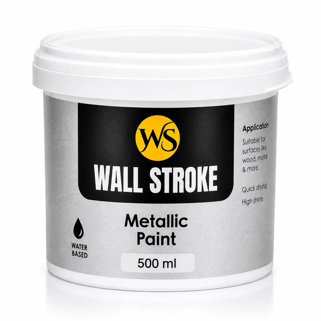 WS Metalic Color Silver 500 ml (6 Pcs)