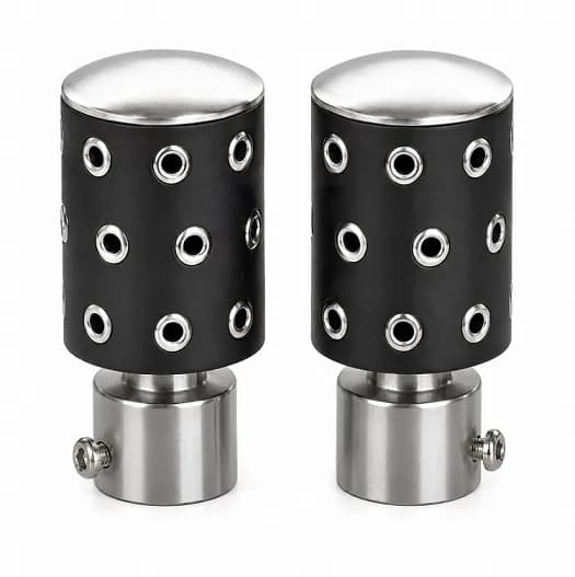 324 Rajkot Aluminium Curtain Bracket Black (6 Set)