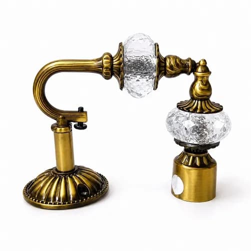 Rajwadi Crystal Support Curtain Bracket Antique (2 Set)